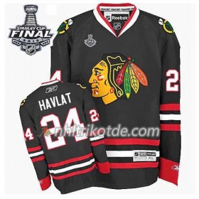 Reebok Chicago Blackhawks Trikot Martin Havlat #24 Ausweich Schwarz 2015 Stanley Cup - Herren