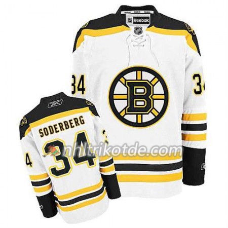 Reebok Boston Bruins Trikot Carl Soderberg #34 Auswärts Weiß - Herren