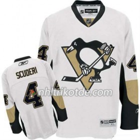 Reebok Pittsburgh Penguins Trikot Rob Scuderi 4 Weiß Auswärts - Herren