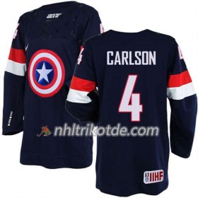Reebok USA Team Trikot John Carlson #4 Blau - Herren