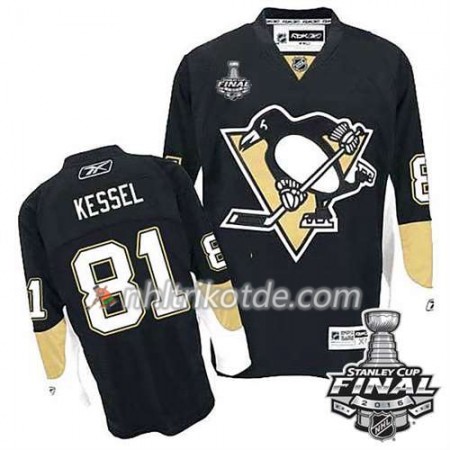 Reebok Pittsburgh Penguins Trikot Phil Kessel #81 Schwarz Heim 2016 Stanley Cup - Herren