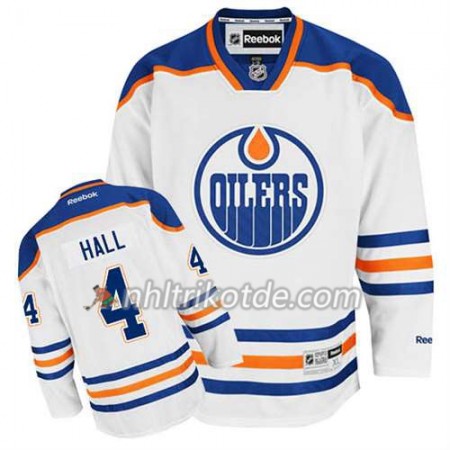 Reebok Edmonton Oilers Trikot Taylor Hall #4 Auswärts Weiß - Herren