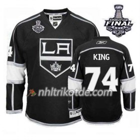 Reebok Los Angeles Kings Trikot Drew Doughty #74 Heim Schwarz 2014 Stanley Cup - Herren
