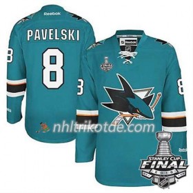 Reebok San Jose Sharks Trikot Joe Pavelski #8 Teal Heim 2016 Stanley Cup - Herren