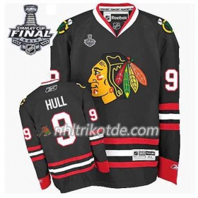 Reebok Chicago Blackhawks Trikot Bobby Hull #9 Ausweich Schwarz 2015 Stanley Cup - Herren