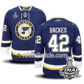 Reebok St. Louis Blues Trikot David Backes #42 Blau Ausweich 2016 Stanley Cup - Herren