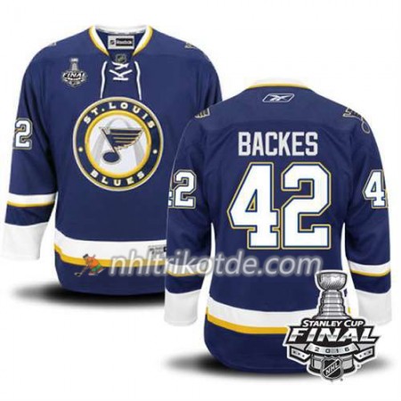 Reebok St. Louis Blues Trikot David Backes #42 Blau Ausweich 2016 Stanley Cup - Herren