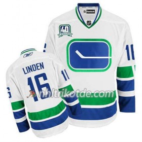 Reebok Vancouver Canucks Trikot Trevor Linden #16 Ausweich Weiß - Herren