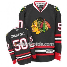 Reebok Chicago Blackhawks Trikot Corey Crawford #50 Ausweich Schwarz - Herren