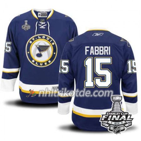 Reebok St. Louis Blues Trikot Robby Fabbri #15 Blau Ausweich 2016 Stanley Cup - Herren