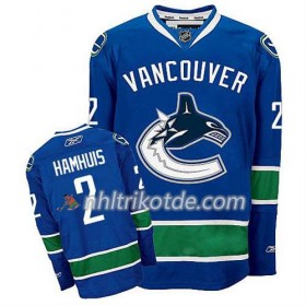 Reebok Vancouver Canucks Trikot Dan Hamhuis #2 Heim Blau - Herren