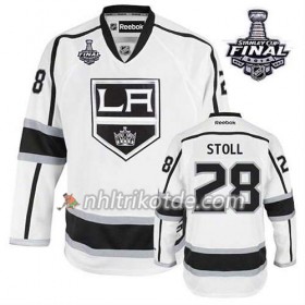 Reebok Los Angeles Kings Trikot Jarret Stoll #28 Auswärts Weiß 2014 Stanley Cup - Herren