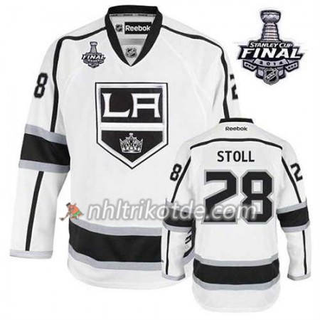 Reebok Los Angeles Kings Trikot Jarret Stoll #28 Auswärts Weiß 2014 Stanley Cup - Herren