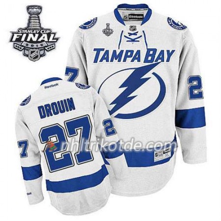 Reebok Tampa Bay Lightning Trikot Jonathan Drouin #27 Auswärts Weiß 2015 Stanley Cup - Herren
