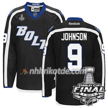 Reebok Tampa Bay Lightning Trikot Tyler Johnson #9 Schwarz Ausweich 2016 Stanley Cup - Herren