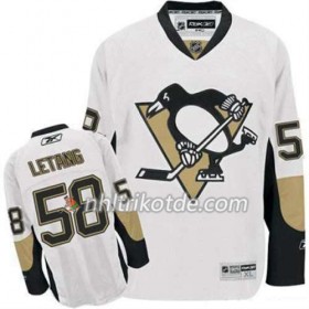 Reebok Pittsburgh Penguins Trikot Kris Letang 58 Weiß Auswärts - Herren