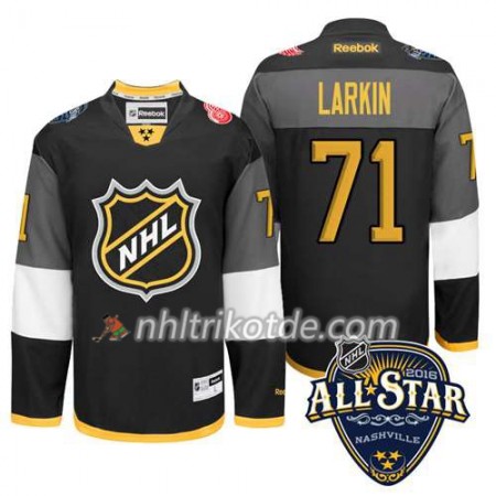 2016 All Star Detroit Red Wings Trikot Dylan Larkin #71 Schwarz - Herren