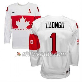 Reebok Canada Team Trikot Roberto Luongo #1 Heim Weiß - Herren