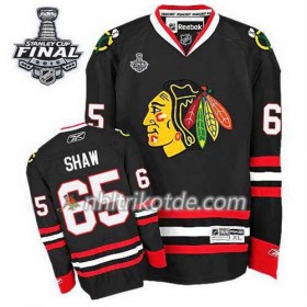Reebok Chicago Blackhawks Trikot Andrew Shaw #65 Ausweich Schwarz 2015 Stanley Cup - Herren