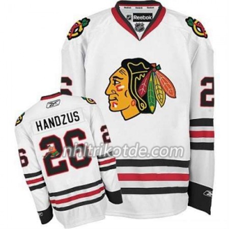 Reebok Chicago Blackhawks Trikot Michal Handzus 26 Weiß Auswärts - Herren