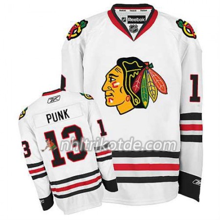 Chicago Blackhawks Trikot CM Punk #13 Premier Auswärts Weiß - Kinder