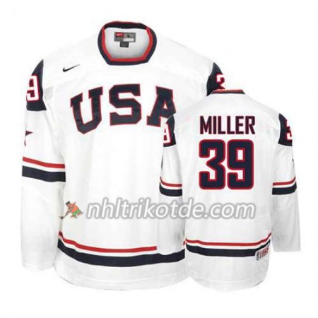 Reebok USA Team Trikot Ryan Miller #39 Premier Weiß - Herren