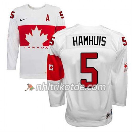 Canada Team Trikot Dan Hamhuis #5 Heim Weiß - Kinder
