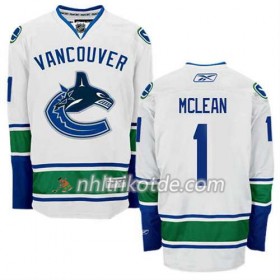 Reebok Vancouver Canucks Trikot Kirk Mclean #1 Auswärts Weiß - Herren
