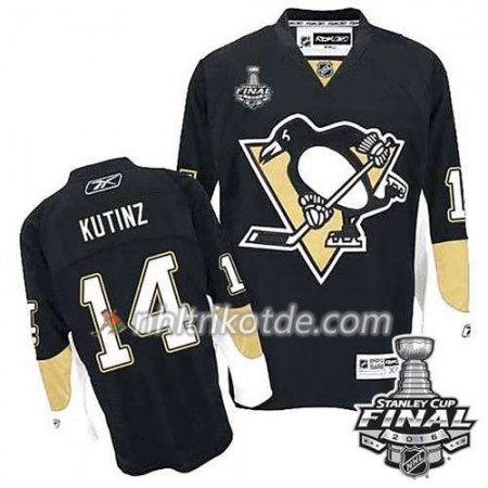 Reebok Pittsburgh Penguins Trikot Chris Kunitz #14 Schwarz Heim 2016 Stanley Cup - Herren