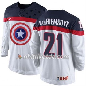 Reebok USA Team Trikot James van Riemsdyk #21 Weiß - Herren