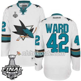 Reebok San Jose Sharks Trikot Joel Ward #42 Weiß Auswärts 2016 Stanley Cup - Herren
