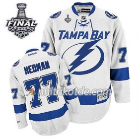 Reebok Tampa Bay Lightning Trikot Victor Hedman #77 Auswärts Weiß 2015 Stanley Cup - Herren