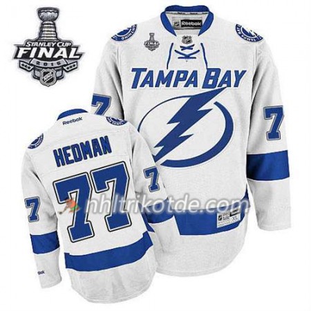 Reebok Tampa Bay Lightning Trikot Victor Hedman #77 Auswärts Weiß 2015 Stanley Cup - Herren