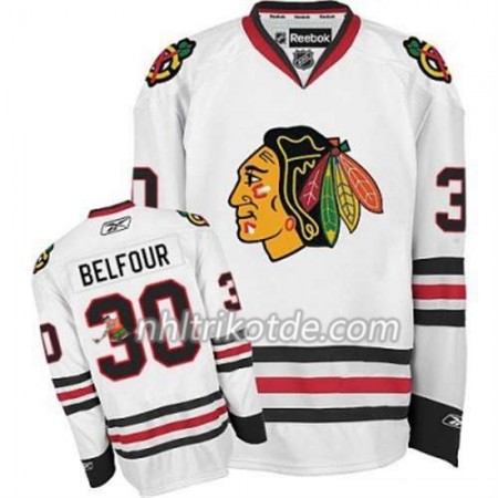 Reebok Chicago Blackhawks Trikot ED Belfour 30 Weiß Auswärts - Dame