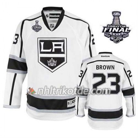 Reebok Los Angeles Kings Trikot Drew Doughty #23 Auswärts Weiß 2014 Stanley Cup - Herren