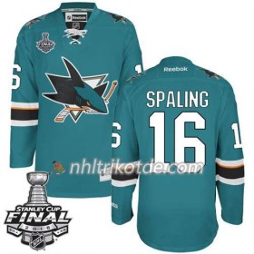 Reebok San Jose Sharks Trikot Nick Spaling #16 Teal Heim 2016 Stanley Cup - Herren