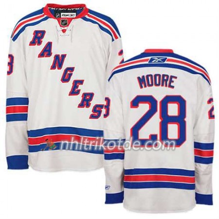 Reebok New York Rangers Trikot Dominic Moore #28 Auswärts Weiß - Herren