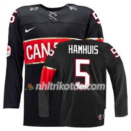 Reebok Canada Team Trikot Dan Hamhuis #5 Ausweich Schwarz - Herren