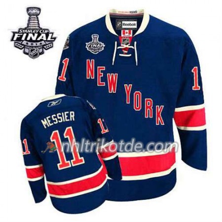Reebok New York Rangers Trikot Mark Messier #11 Ausweich Blau 2014 Stanley Cup - Herren
