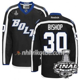 Reebok Tampa Bay Lightning Trikot Ben Bishop #30 Schwarz Ausweich 2016 Stanley Cup - Herren