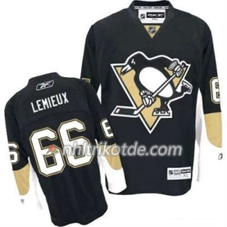 Reebok Pittsburgh Penguins Trikot Mario Lemieux 66 Schwarz Heim - Herren