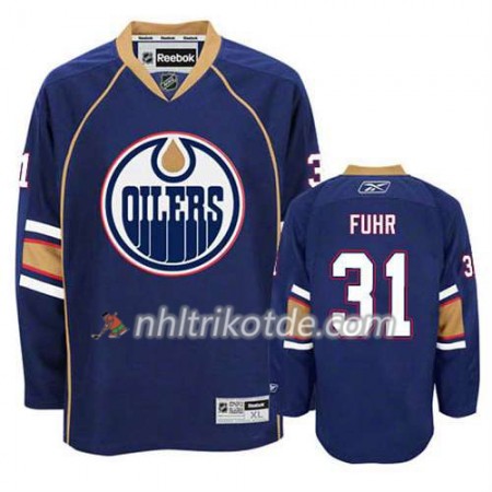 Reebok Edmonton Oilers Trikot Grant Fuhr #31 Ausweich Blau - Herren