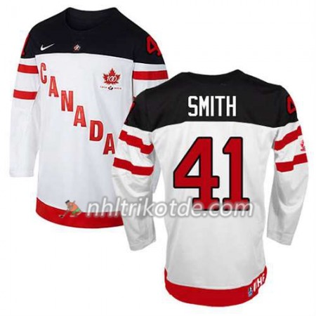 Reebok Canada Team Trikot Mike Smith #41 100th Anniversary Weiß - Herren