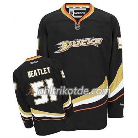 Reebok Anaheim Ducks Trikot Dany Heatley #51 Heim Schwarz - Herren
