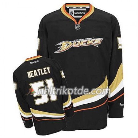 Reebok Anaheim Ducks Trikot Dany Heatley #51 Heim Schwarz - Herren