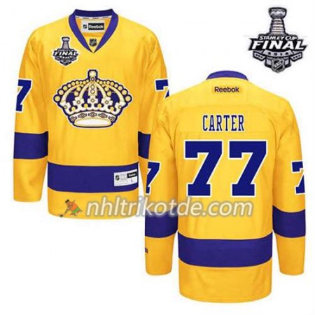 Reebok Los Angeles Kings Trikot Jeff Carter #77 Ausweich Gold 2014 Stanley Cup - Herren