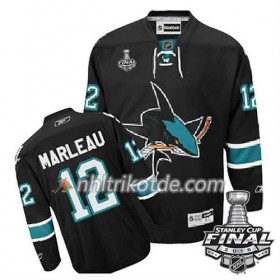 Reebok San Jose Sharks Trikot Patrick Marleau #12 Schwarz Ausweich 2016 Stanley Cup - Herren