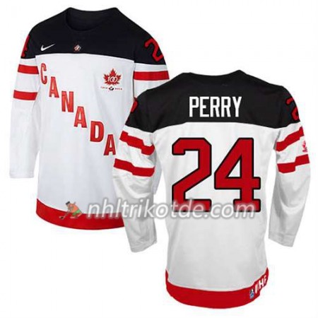 Reebok Canada Team Trikot Corey Perry #24 100th Anniversary Weiß - Herren