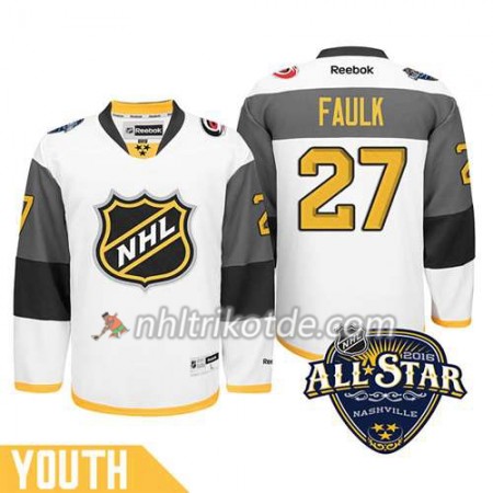 2016 All Star Carolina Hurricanes Trikot Justin Faulk #27 Weiß - Kinder