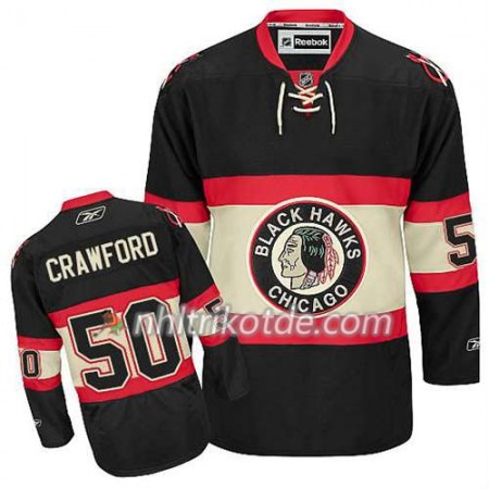 Reebok Chicago Blackhawks Trikot Corey Crawford 50 Ausweich Schwarz - Herren